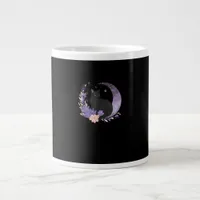 Cat Witchy Moon Flowers Pastel Goth Goblincore Giant Coffee Mug