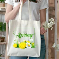 Hello Spring Season Tote Bag