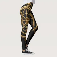Golden Arcane Symbol Leggings
