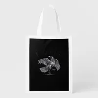 Crow, F-Caw-F Funny Bird Moon Gothic Adult Humor C Grocery Bag