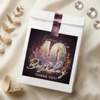 Thumbnail for Disco Ball Music Notes Retro 40th Birthday Party Favor Bag