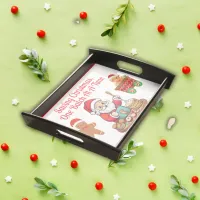 Santa Saving Christmas One Batch at a Time |  Serving Tray