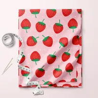 Cute Pink And Red Summer Strawberry Fabric