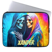 Skeletons Wrapped in a Rainbow Personalized Laptop Sleeve