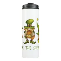Fun Irish Gnomes Shenanigans St Patrick's Day Thermal Tumbler