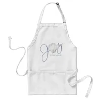 Coastal Christmas Joy Seashell Nautical Adult Apron