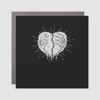 Halloween Skeleton Hands With Heart Classic Style Car Magnet