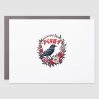 Gothic Raven Funny Halloween F-Caw-F Crow Vintage  Car Magnet