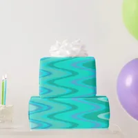 Turquoise Waves Wrapping Paper