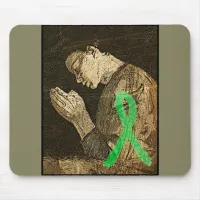 Lyme Disease Ribbon Praying Mouse Pad