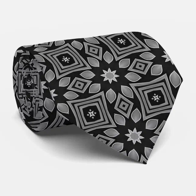 Greyscale Modern Retro style Neck Tie