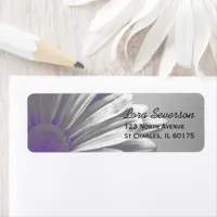 Purple Floral Highlights Return Address Label