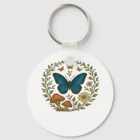 Goblincore Butterfly Fairycore Botanical Apparel C Keychain