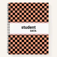 Boho Checkerboard Binder | Trendy Back to School  Notebook
