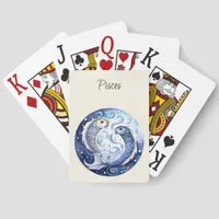 Pisces Fish Zodiac Watercolor Jumbo Poker Cards