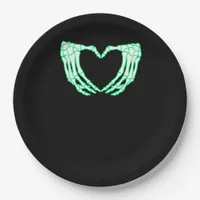 Skeleton Hands, Heart, Xray Halloween Costume Paper Plates