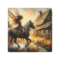 Fairy on Horseback Metal Print