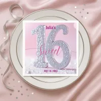 Glamorous  Stylish Chic Rhinestone Sweet Sixteen Napkins