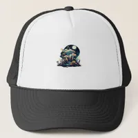 Cottagecore And Aesthetic Goblincore Mushroom Fair Trucker Hat