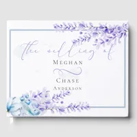 Guest Book | Watercolor Lavender - Dusty Blue