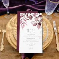 Dreamy Foliage Wedding V1 Burgundy ID817 Menu