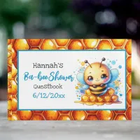 Honey bee themed Boy's Baby Shower Welcome Guest Book