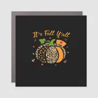 It’s Fall Y’all Pumpkin Leopard Nurse Halloween  Car Magnet