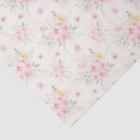 Pretty Pink Roses Watercolor Illustration Style Tissue Paper
