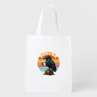 Gothic Raven Funny Halloween F Caw F Coffee Grocery Bag