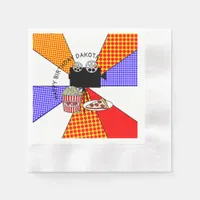 Retro Movie Night Birthday Party   Napkins