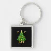 Let's Get Lit Christmas Christmas Keychain