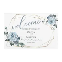 Dusty Blue Floral Wedding Welcome Acrylic Print