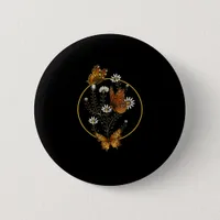 Cottagecore Goblincore Fairycore Graphic Flower Bu Button