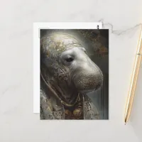 Manatee in Robes Postcard