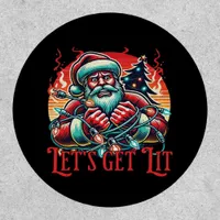 Let's Get Lit Santa Christmas Vibe Classic Patch