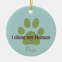 Cute Paw  Ceramic Ornament