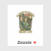 No Kings In America Statue Of Justice For Immigran Sticker