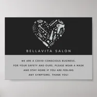 Silver Heart Salon Covid Conscious Safety Poster