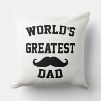 Worlds greatest dad throw pillow