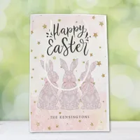 Personalized Easter Cute Bunny & Watercolor Medium Gift Bag