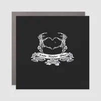 Skeleton Hand Design  Car Magnet