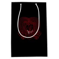 Crying Heart In Red Skeleton Hands Hearts Modern  Medium Gift Bag