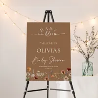  Baby in Bloom Terracotta Baby Shower Welcome Sign