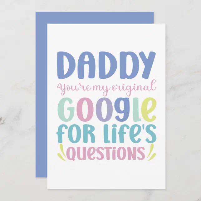 Funny Happy Father's Day Flat Greeting Card