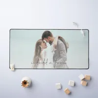 Newlyweds Photo Overlay We Decided On Forever Desk Mat