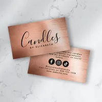 Foil Script Candle Maker Business Card