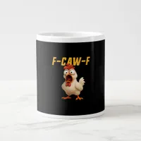 F-Caw-F Chicken Funny Chicken F-Caw-F Gear Vintage Giant Coffee Mug