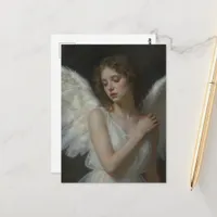 A melancholic angel postcard
