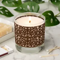 Hexagon & Triangle Pink & Brown on Brown Pattern  Scented Candle