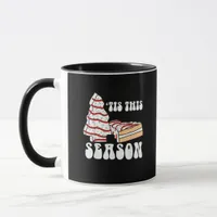 Tis The Season Christmas Tree Groovy Retro Vintage Mug